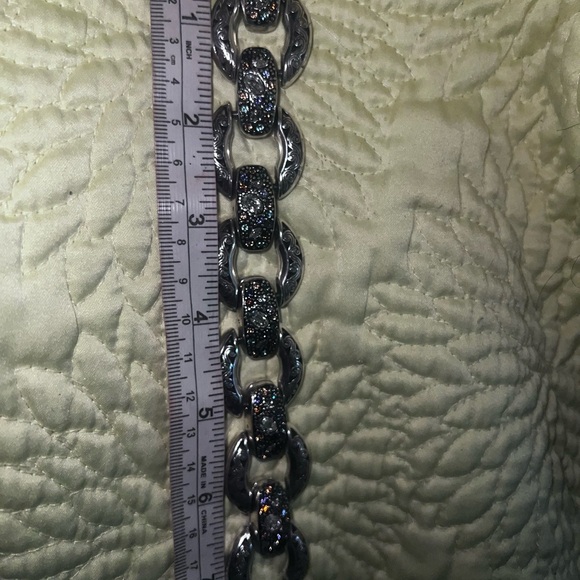 Brighton Retired Crystal Chunky Chain Link bracelet - Picture 4 of 5